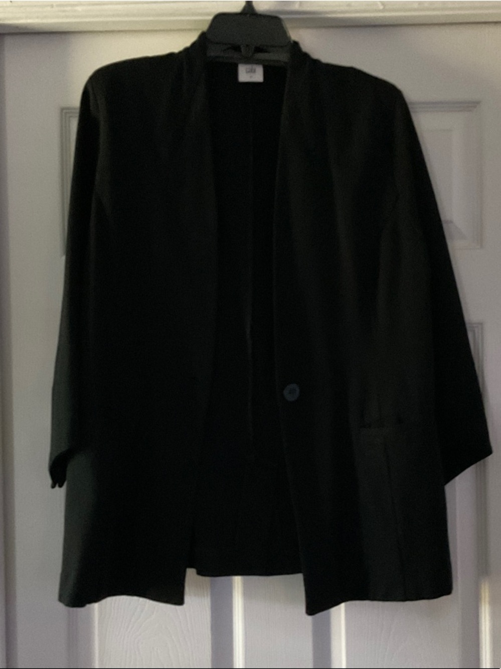 Women's Black Open-Front Blazer Jacket - Timeless Elegance
